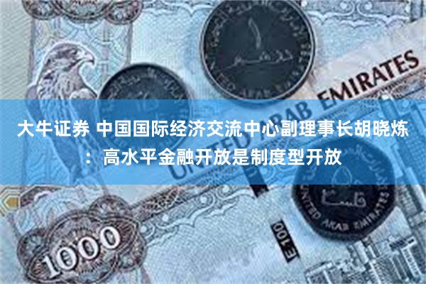 大牛证券 中国国际经济交流中心副理事长胡晓炼：高水平金融开放是制度型开放