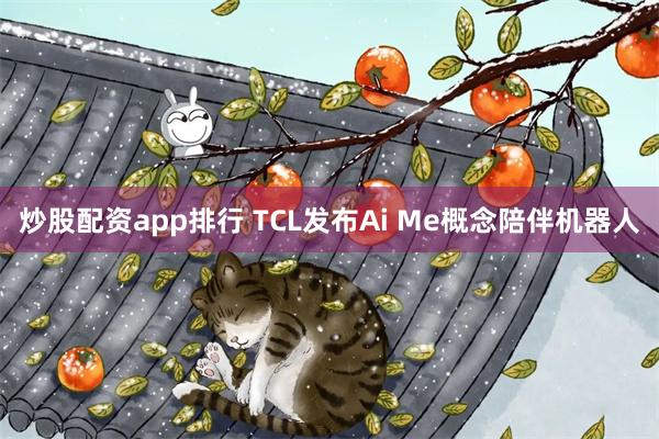 炒股配资app排行 TCL发布Ai Me概念陪伴机器人